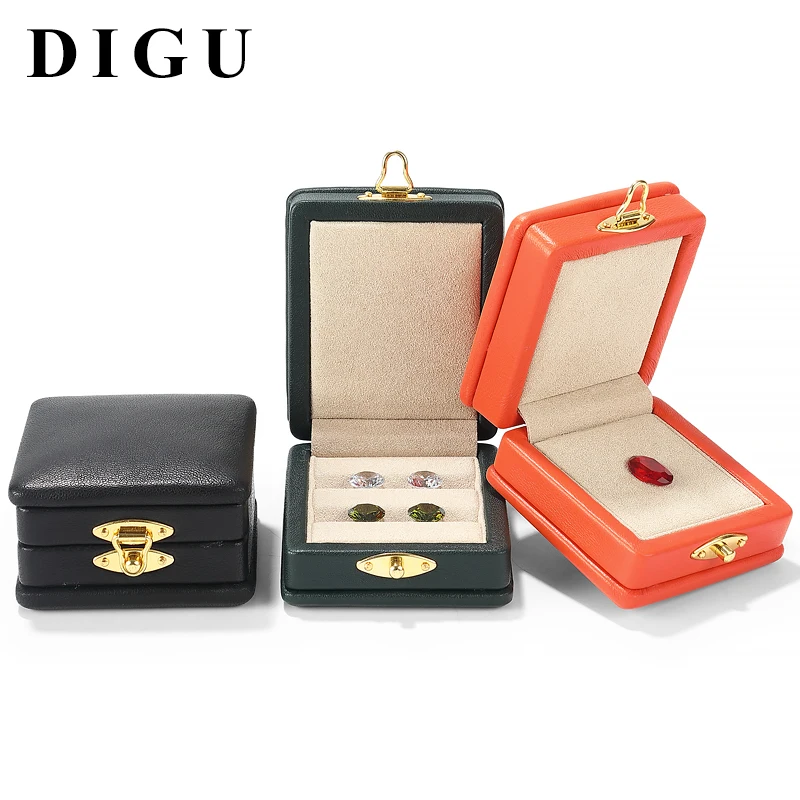 DIGU натуральная кожа овчина новый стиль запуск драгоценный камень упаковка коробка один камень коробка Алмазный драгоценный камень коробка с замком