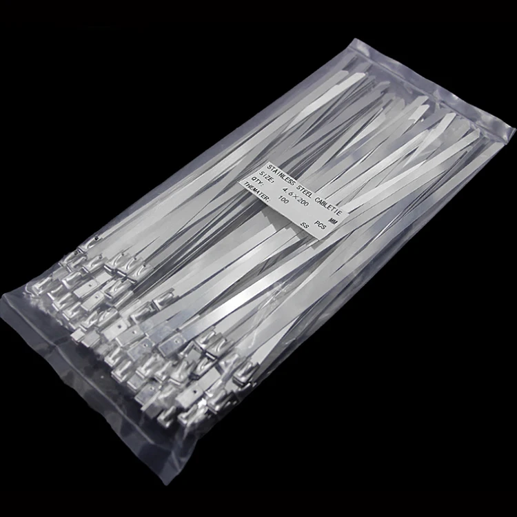 ]Stainless steel cable twist tie lock metal zip wrap coated metal detectable cable tie