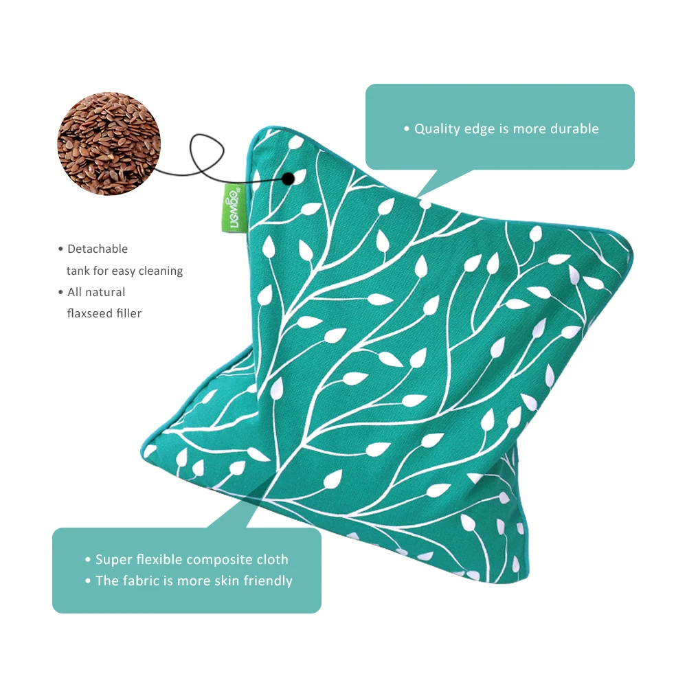 V-Heating Pad Natural Wheat Seeds Moist Heat therapy Pillow linen seed cotton linen pillow