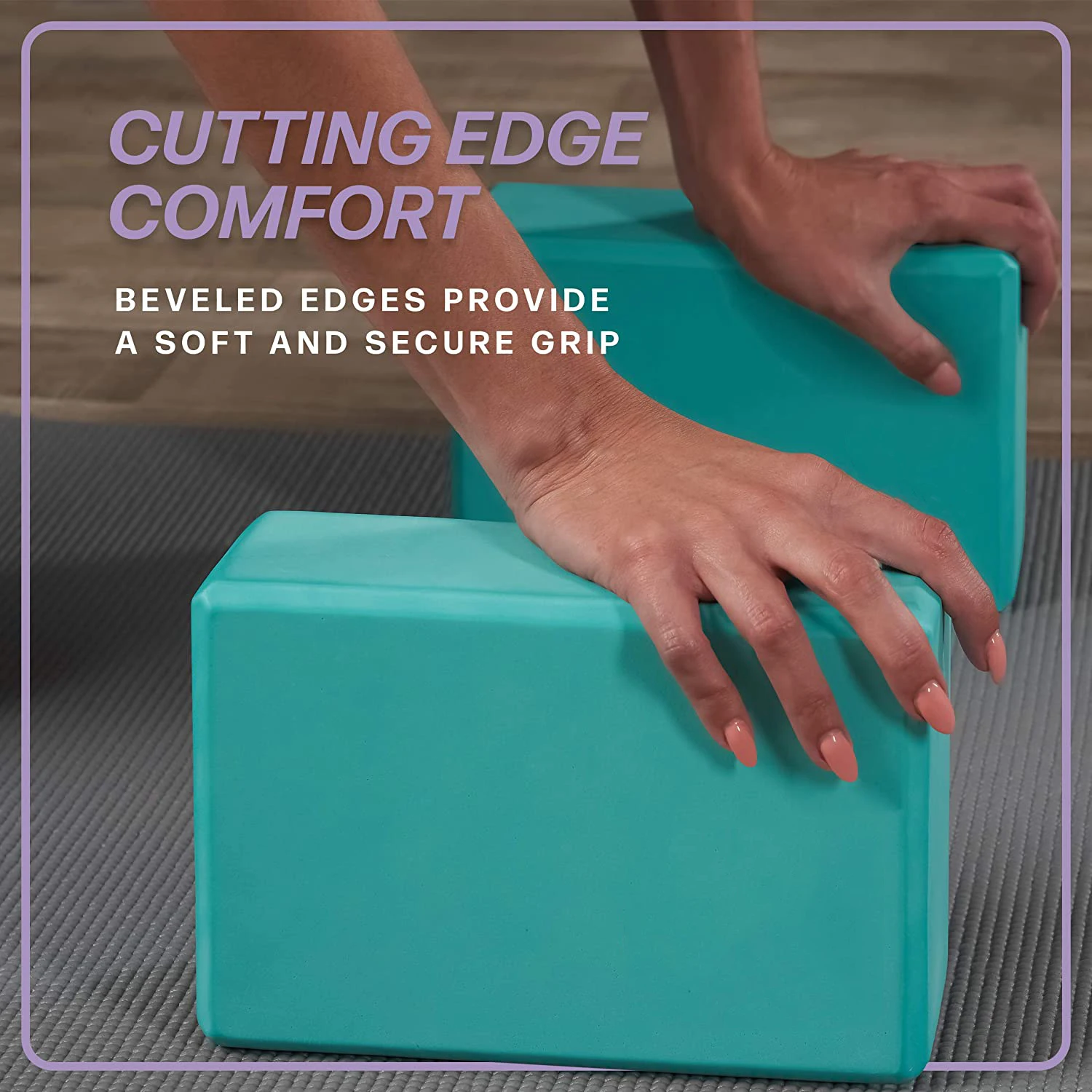 Блок для йоги, 2 шт., набор блоков с эластичным ремешком, влагостойкий, Высокоплотный пенопластовый блок из ЭВА, улучшает баланс и гибкость