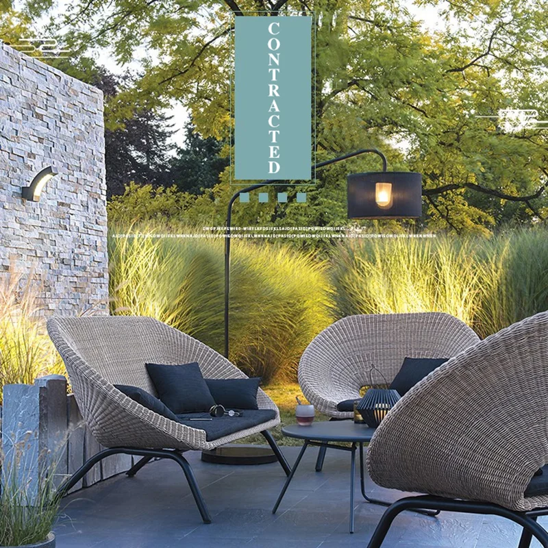 Hotel Restaurant Furniture 4 Pcs Metal Rattan Balcony Chair Set Iron Adults And Kids Table And Chair Set