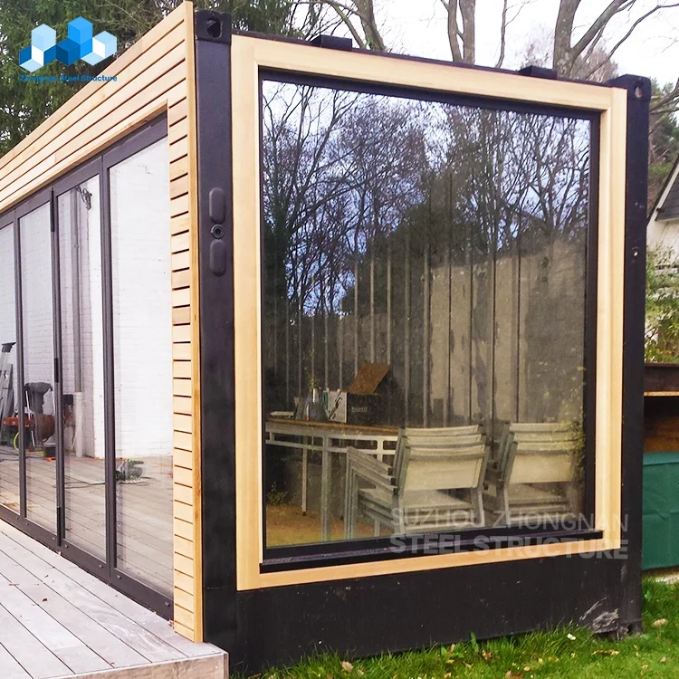 Zhongnan Detachable Custom 20ft 40ft luxury home portable hotel office prefabricated houses 2 3 bedroom tiny container houses