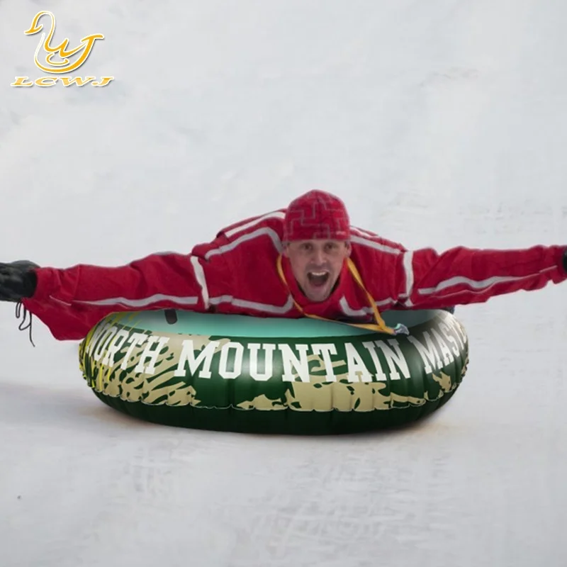 110cm Snow Tube Winter Inflatable Ski Circle With Handle Durable Children Adult Snow Tube Skiing Thickened Floated Sled