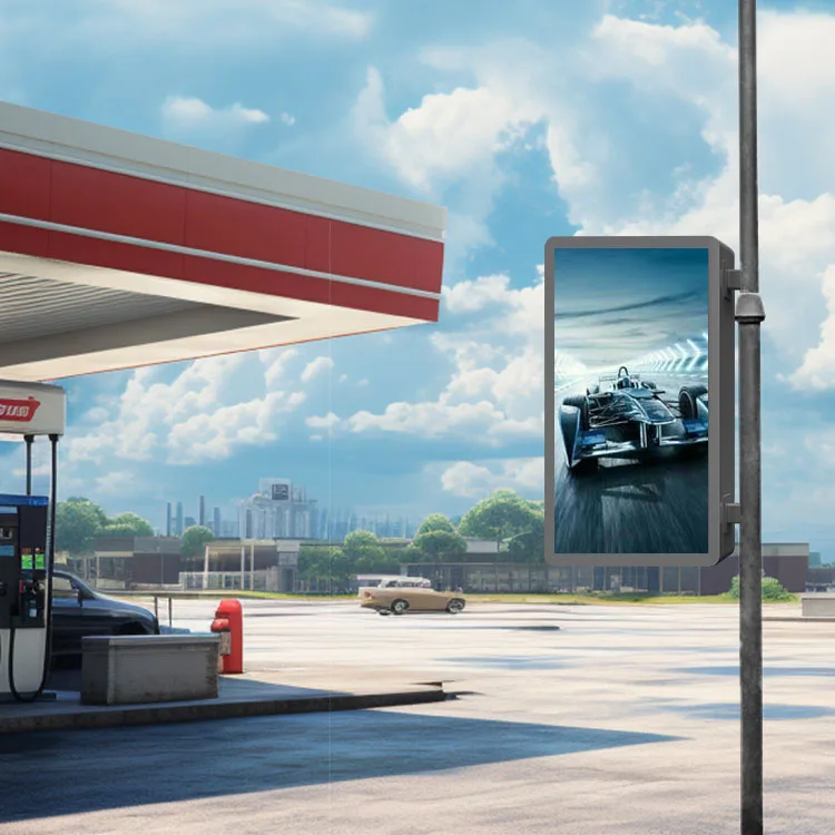 Lamp Pole Advertising Outdoor Pole Advertising with Lights Led Street Pole Advertising Billboard