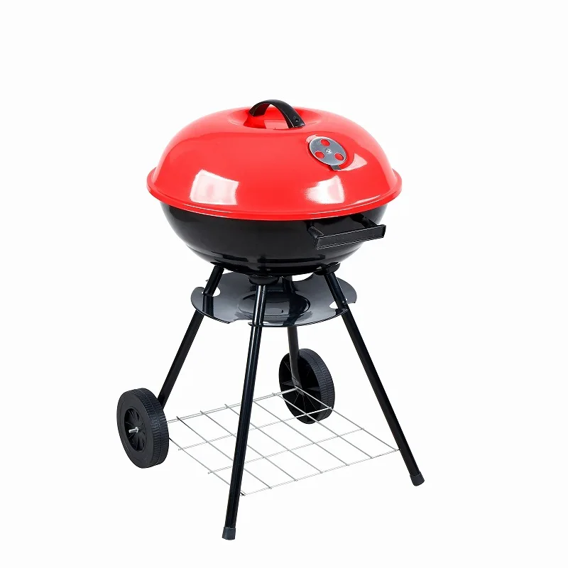 Outdoor Portable Small Adjustable Heat Resistant Apple Charcoal Bbq Grill With Trolley For Garden Camping Picnic HQBG0008