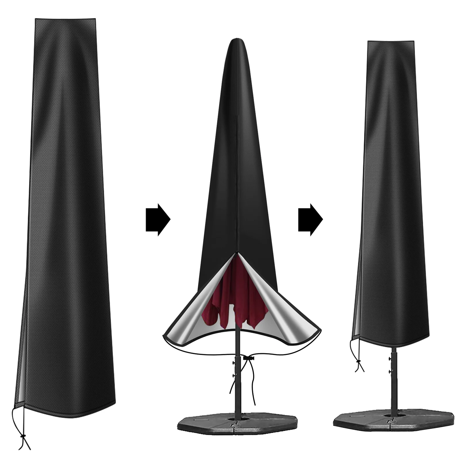  420D Holiday Outdoor Balcony Waterproof And Uv Protection Umbrella Cover Sun