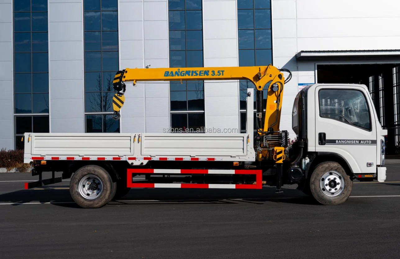 2016 year model ISUZ Used crane truck brand new 3.5 tons lift arm system crane truck for sale