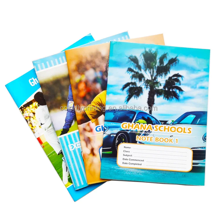 Professional factory manufactured NOTE 1  BOOK customized Student stationery exercise notebook for Ghana school supplies