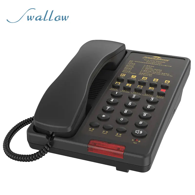 High-performance wired telephone with support for keyboards and telephone extensions