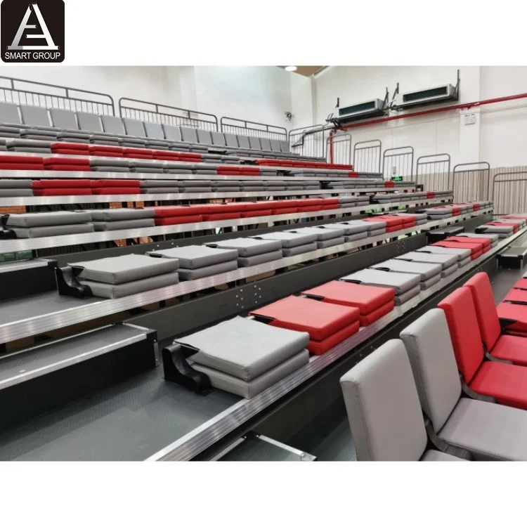 290 seats bleacher chair PU folding seat Indoor Stadium bleachers stadium telescopic bleacher
