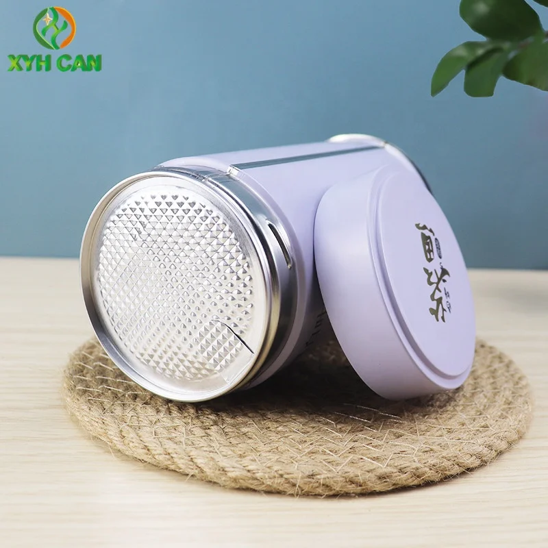 Food grade airtight tin boxes with double lids for tea coffee beans snacks packages custom white matte finish