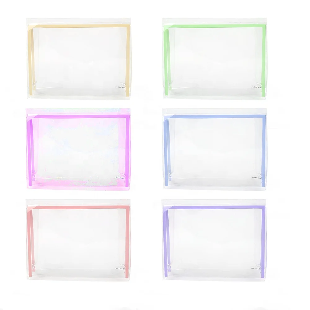 Promotion Gift Cheap Transparent PVC Waterproof Makeup Bag Pencil Pouch Clear PVC Cosmetic Bag With Zipper