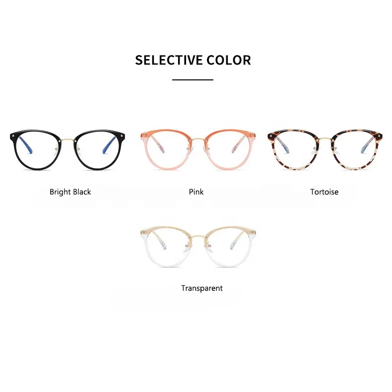Buy 1 Get 1 Round TR90 Frame 2020 Cheap Prescription Glasses Online Customization Astigmatism 0~200 Nearsighted Eyeglasses