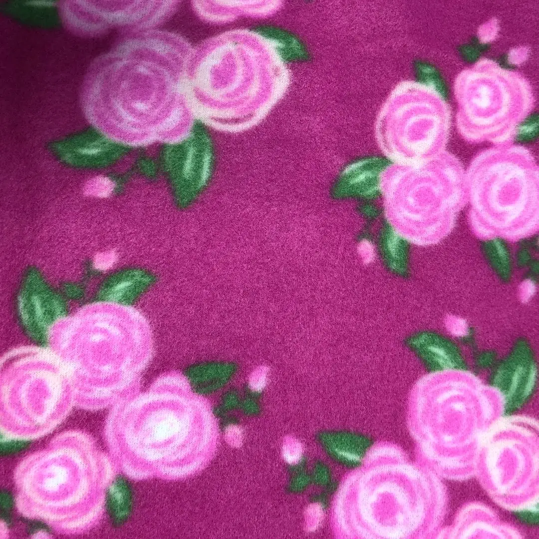 
cheap Chinese supplier double side brushed printed polar fleece fabric anti pilling for baby blanket and pajama 