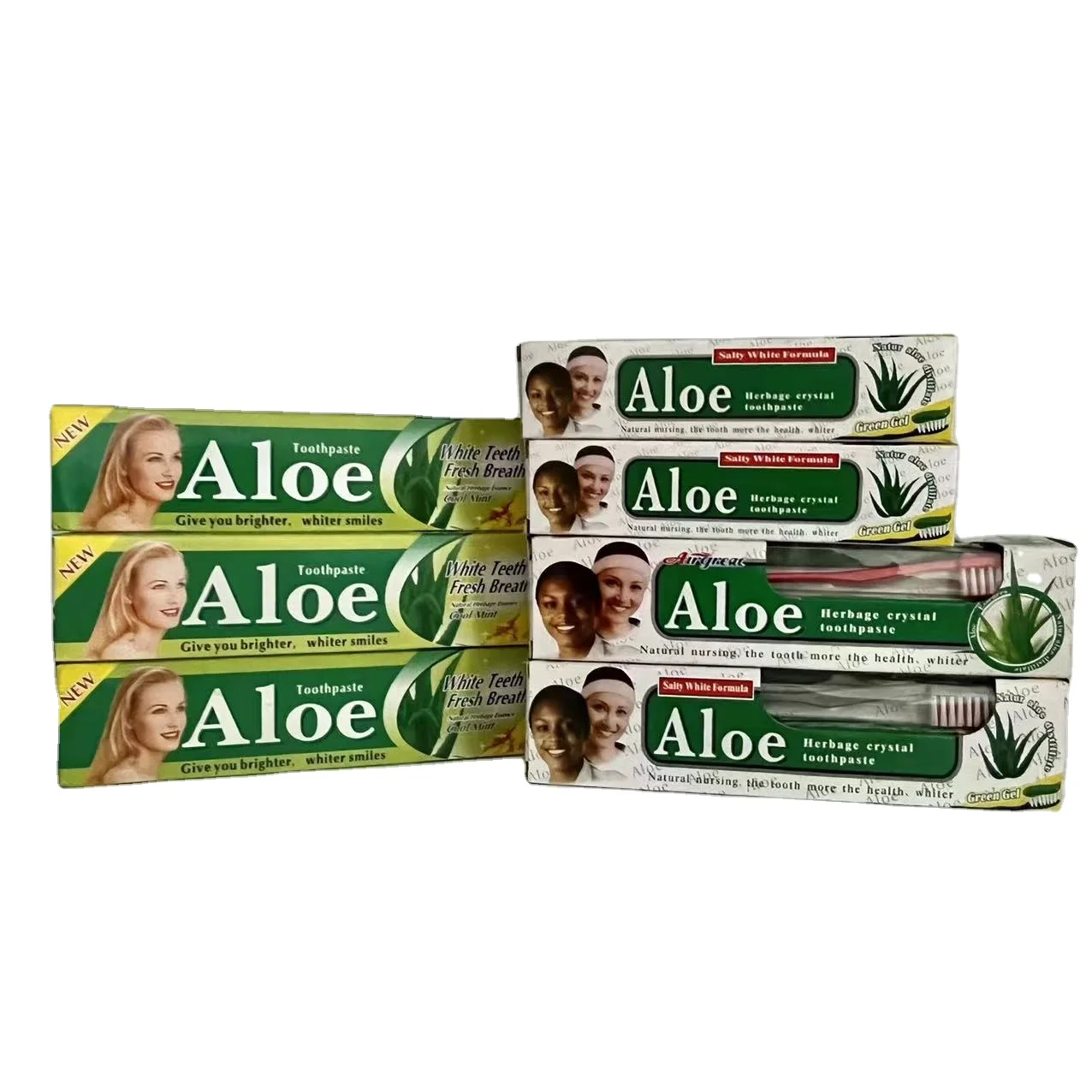 OEM ODM factory 105g Double mint herbal toothpaste aloe cool ice super whitening toothpaste teeth private label wholesale