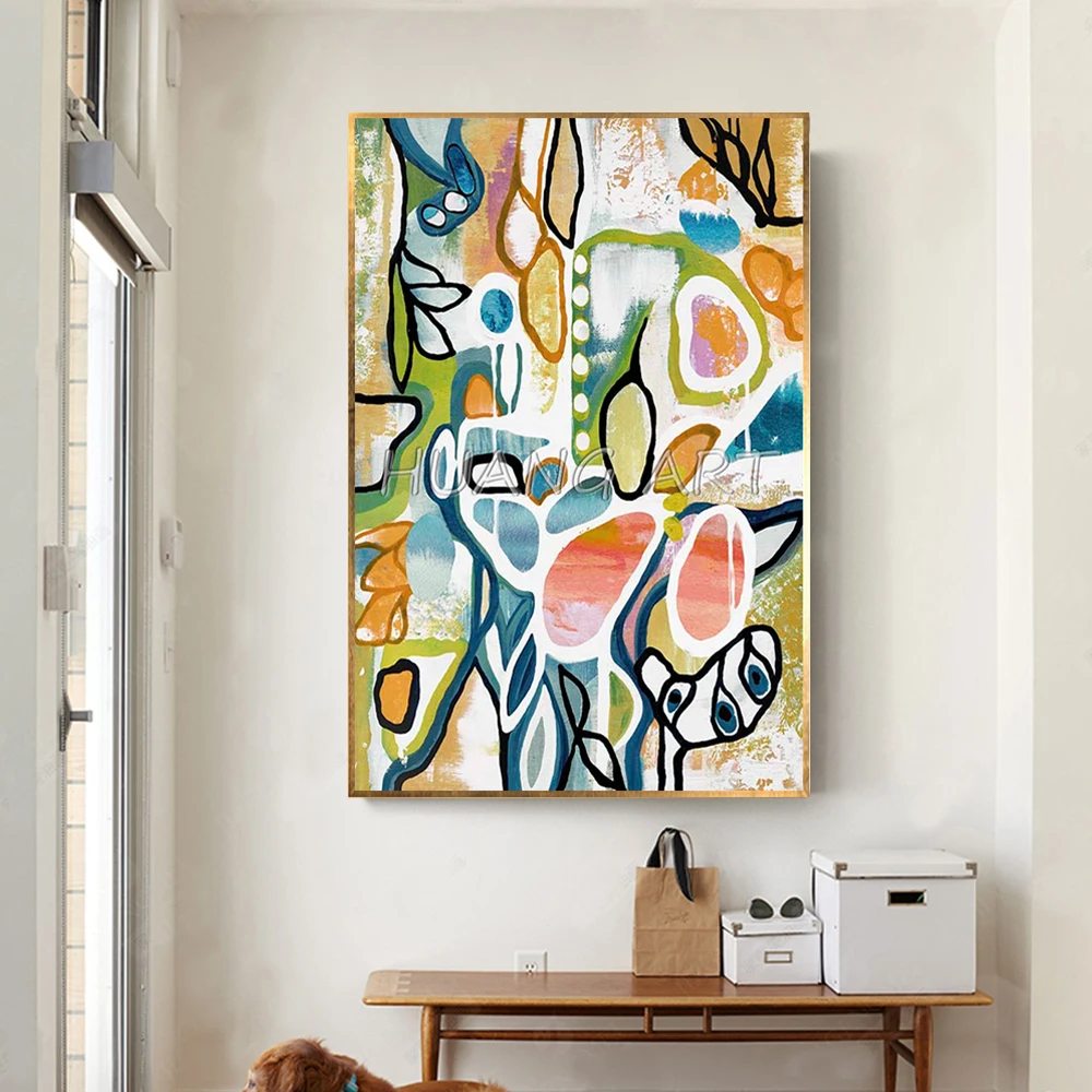 Skillful Artist Pure Handmade Abstract Cytoder Painting on Canvas Modern Circle Oil Painting for Living Room Wall Decor Picture