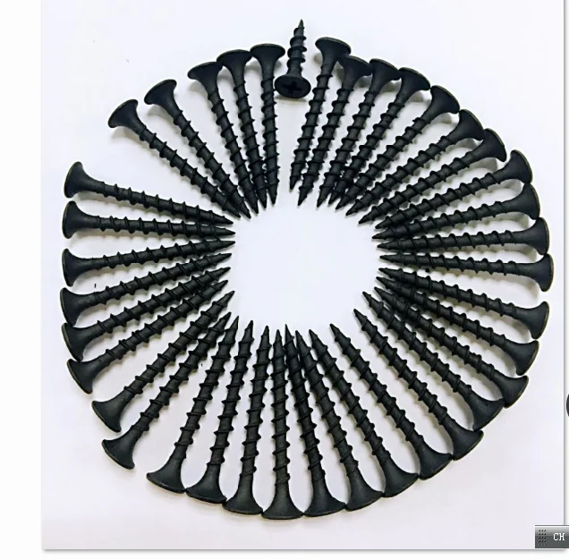 High quality  drywall screw diamond black phosphate C-1022 STEEL CASE HARDENED coarse thread 3.5*35mm corrugated nails course