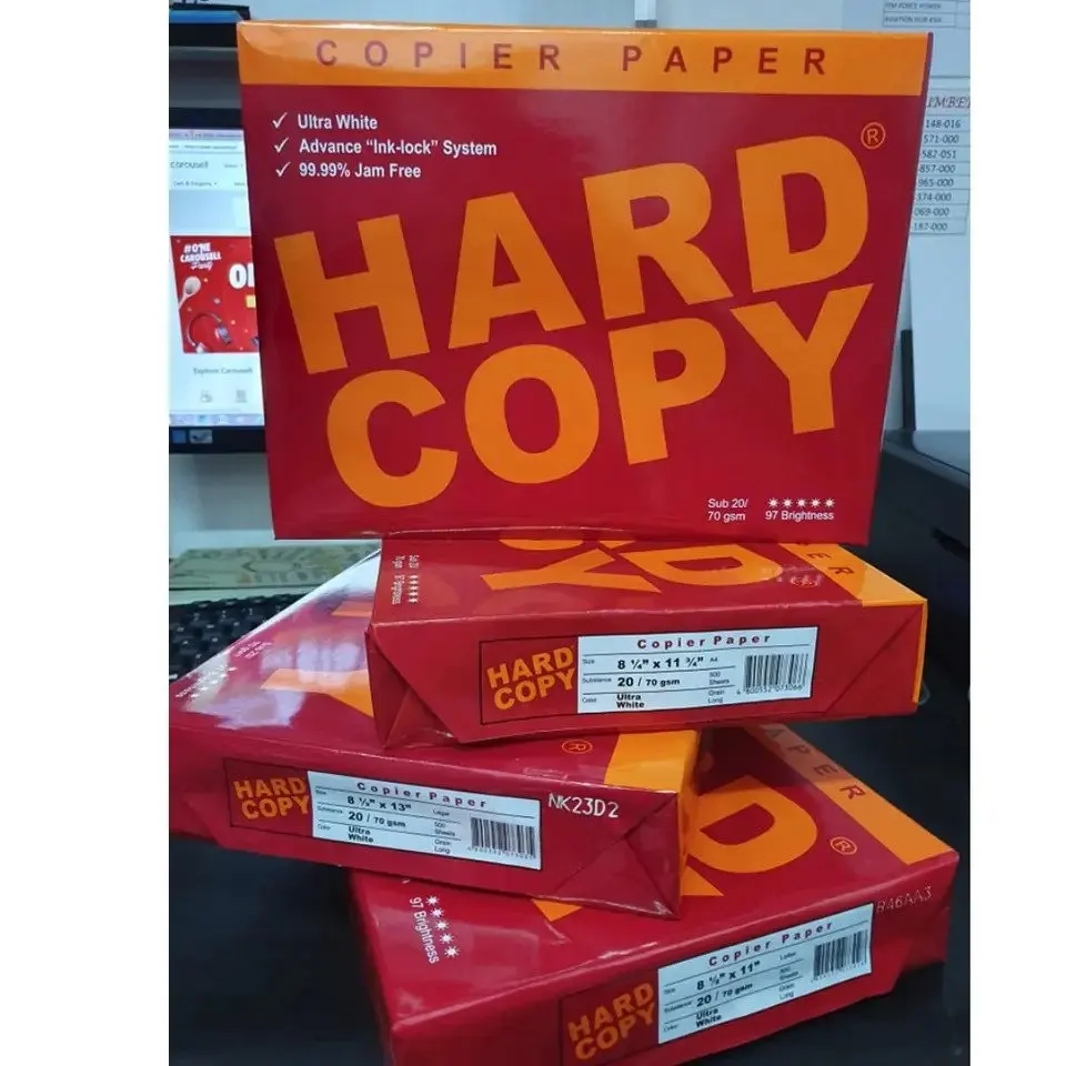 Samples Available A4 paper one 80 gsm 75gsm 70 gram Copy Papers with 500 sheets per ream Size A4 Weight 80G
