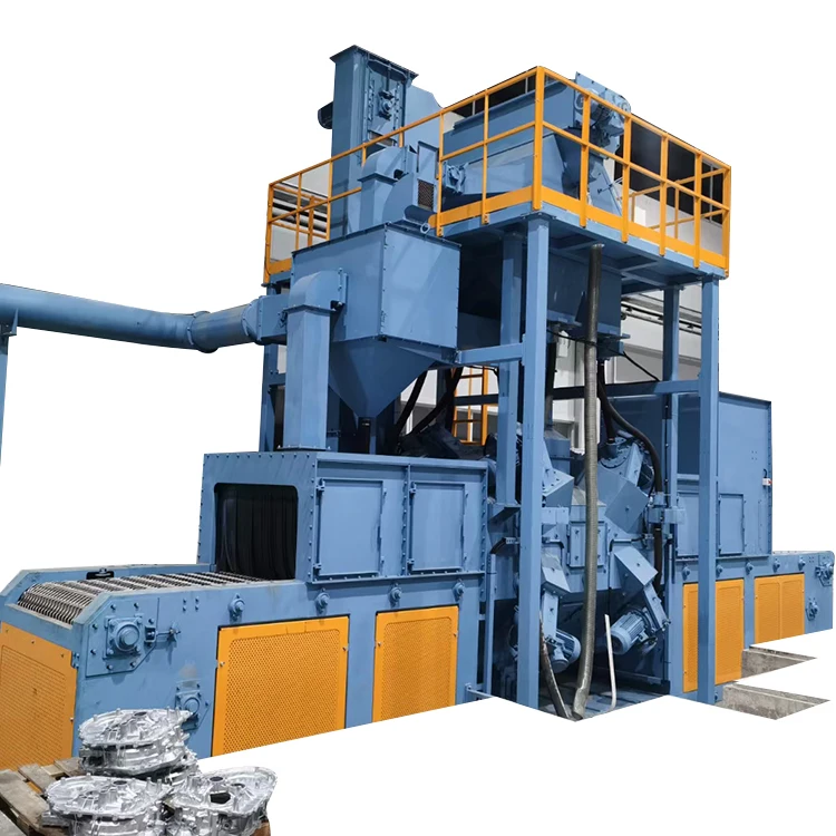 QWD1000 Wire mesh belt continous surface shot blasting machine for aluminum shuttering
