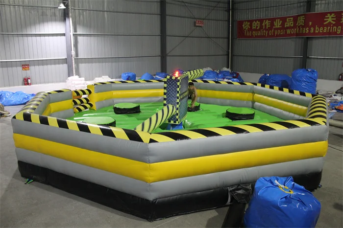 Outdoor Carnival Games Inflatable Dizzy Meltdown Wipeout Bouncer House Game Inflatable Crazy Spin Meltdown For Adults