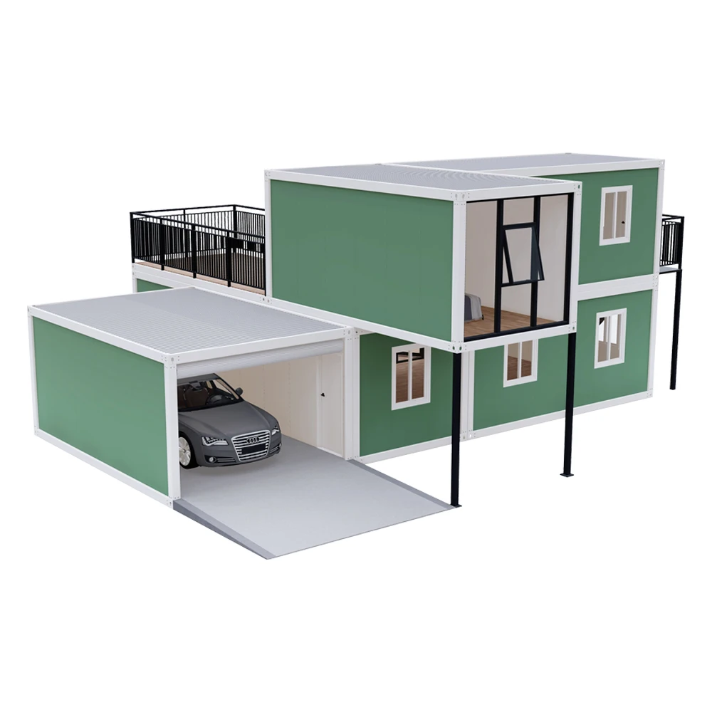 Prefabricated Houses Mobile Detachable Container Homes Frame Flat Pack Portable Shed Slope Roof Office House