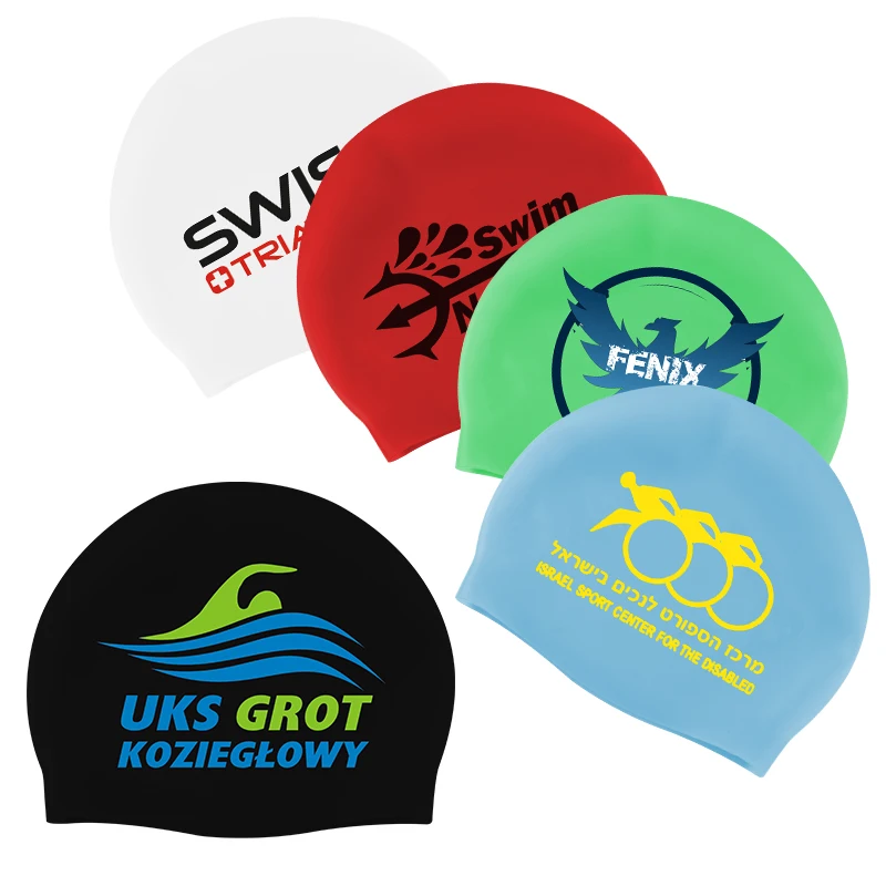 wholesale seamless silicone swim cap national caps with manufacturer price