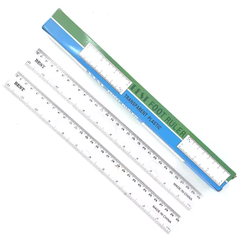 Promotional Custom Logo Printed Laser Cutting 15cm Straight Scale Ruler Acrylic Durablemetalr Ruler Set PVC Transoffice