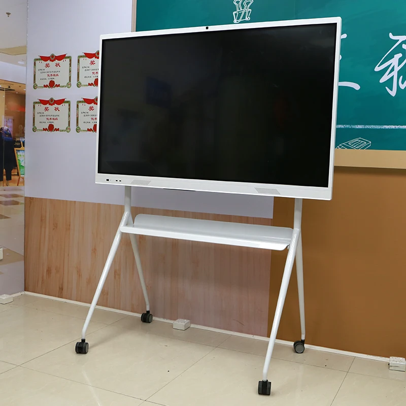 High brightness flat panel smart board dual system 75 inch interactive whiteboard flat panel