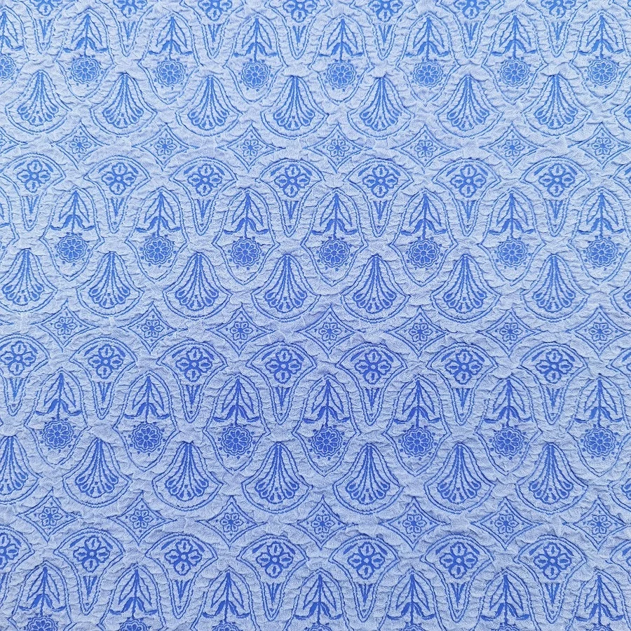  New woven swimwear jacquard fabric supplier textured pattern flower bikini swim bathing suit fabric custom color