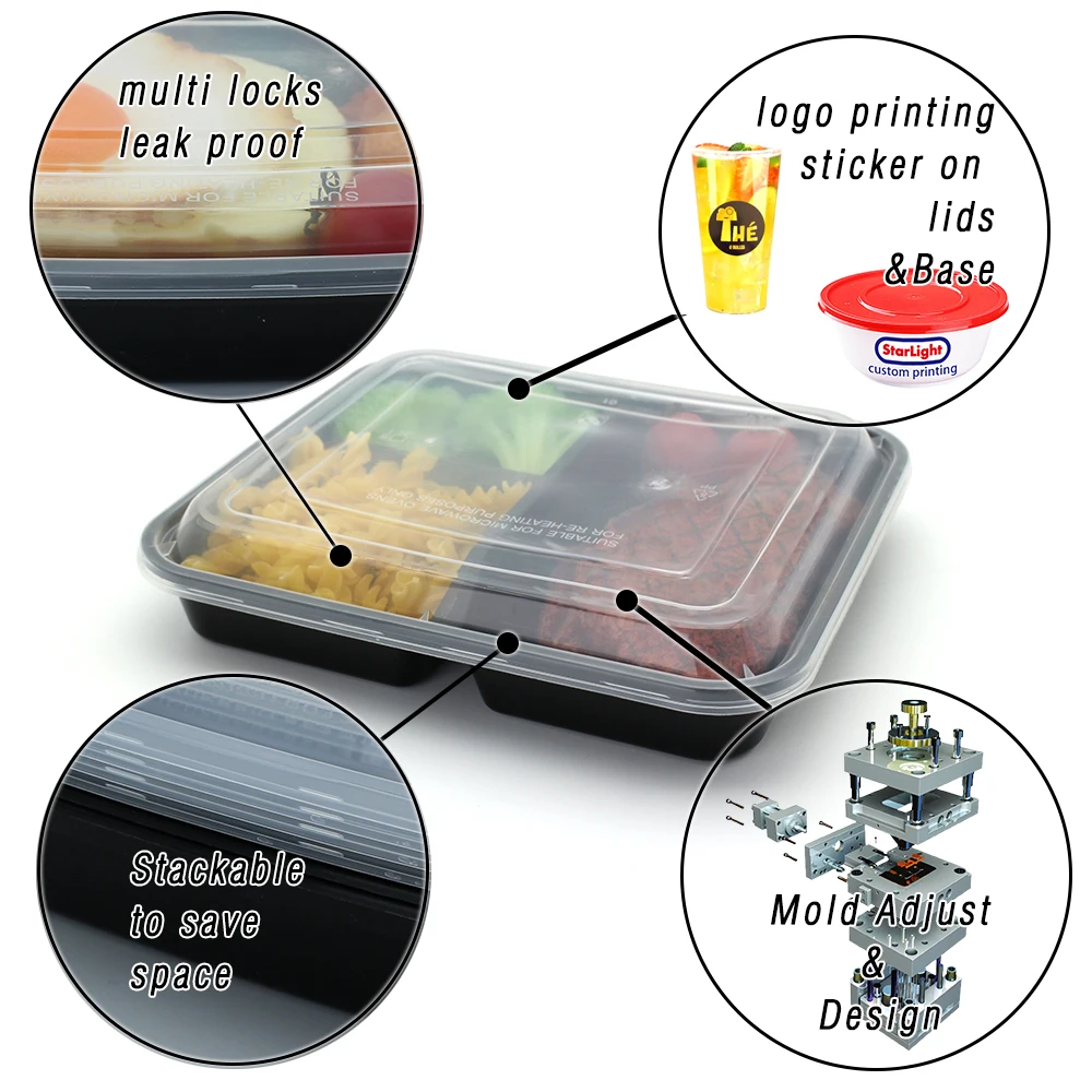 Disposable Bulk Meal Prep Containers Eco Friendly Deep