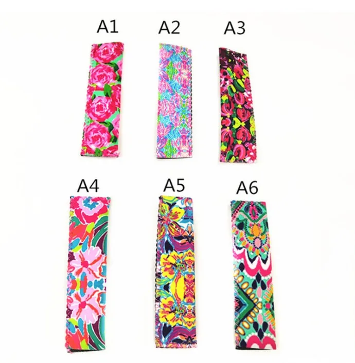 Personalized Portable Neoprene  Pop Sleeves Popsicle Bag Holder Ice Popsicle Bag Ice Popsicle Sleeve Colorful Ice Pole Holder