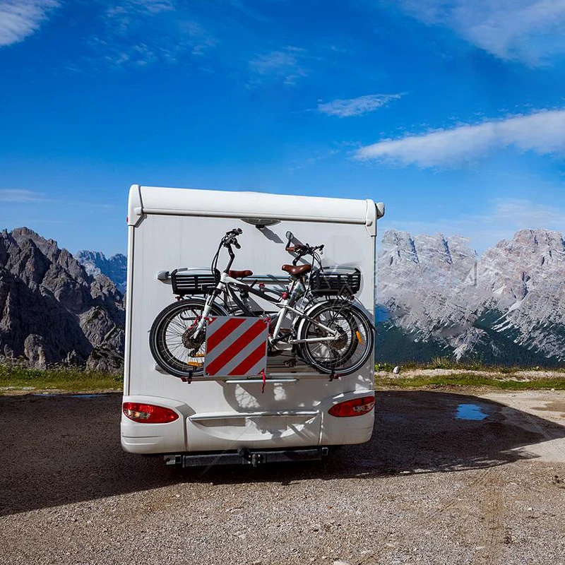 Warning Sign 50X50cm  Red white Square Reflective Sign Aluminium Warning Sign For Spain Italy