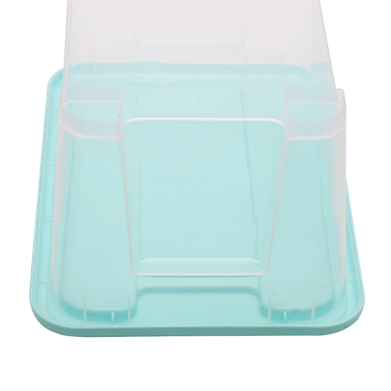 Для домашнего использования Удобный многофункциональный с крышкой прозрачный большой пластиковый ящик для хранения одежды