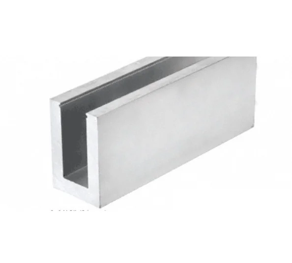 C rl aluminum railing glass u channel  base