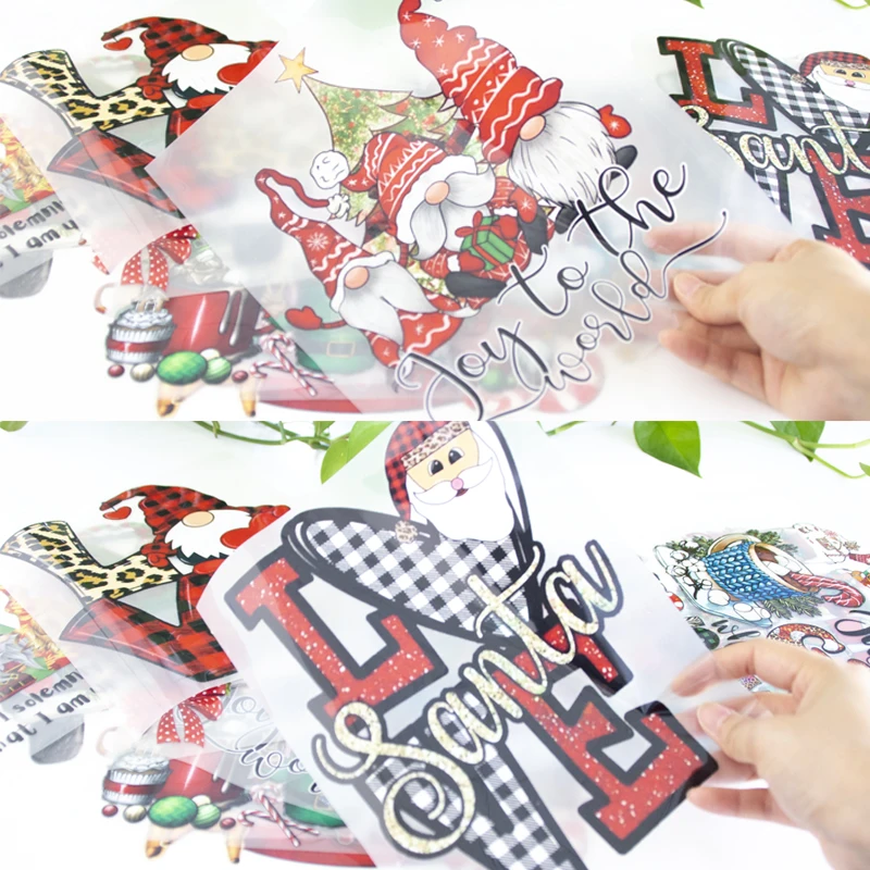 best seller Christmas bow coquette custom designs cold hot peel iron on dtf screen print heat transfers for t shirts sweatshirts