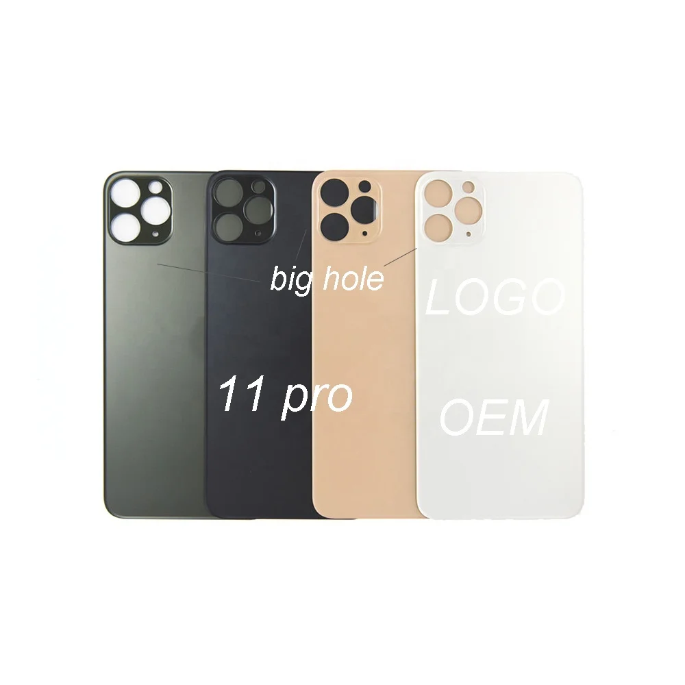 Back Glass Cover For iphone 11 pro back glass housing Replacement With Big Hole