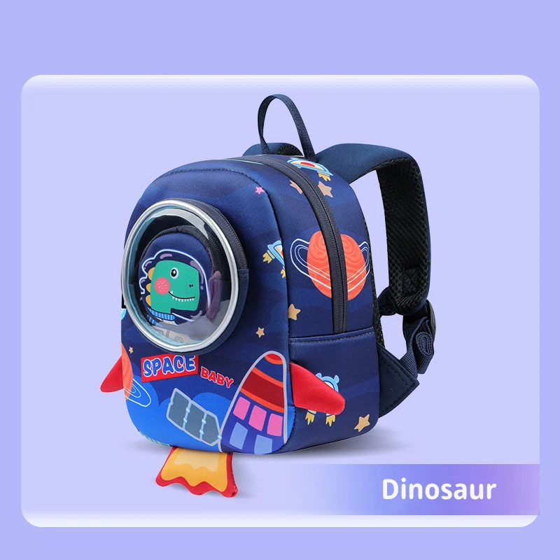 Spaceship rocket Children School bag Kids 3D cute soft anti-lost Backpack bags for boys daycare students school