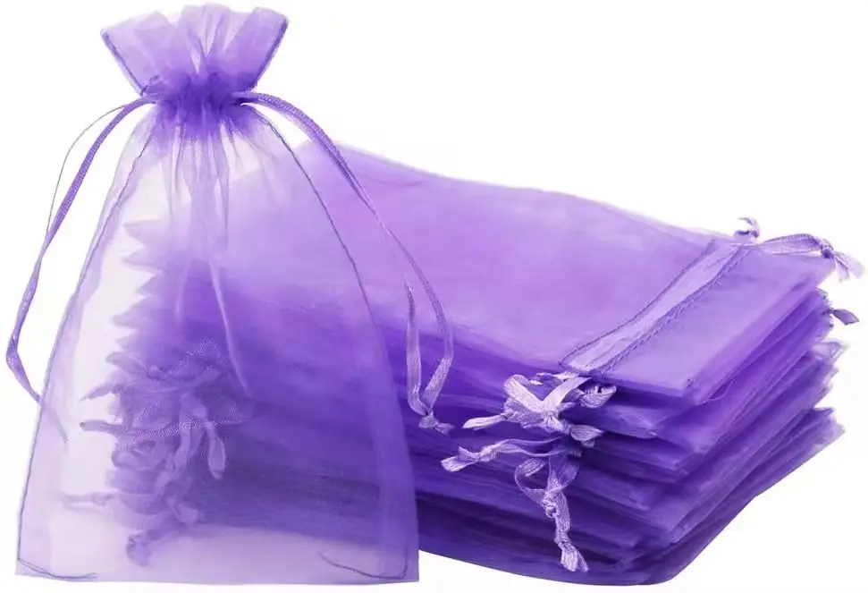 7* 9cm jewelry bag gift bag drawstring mesh Organza bag