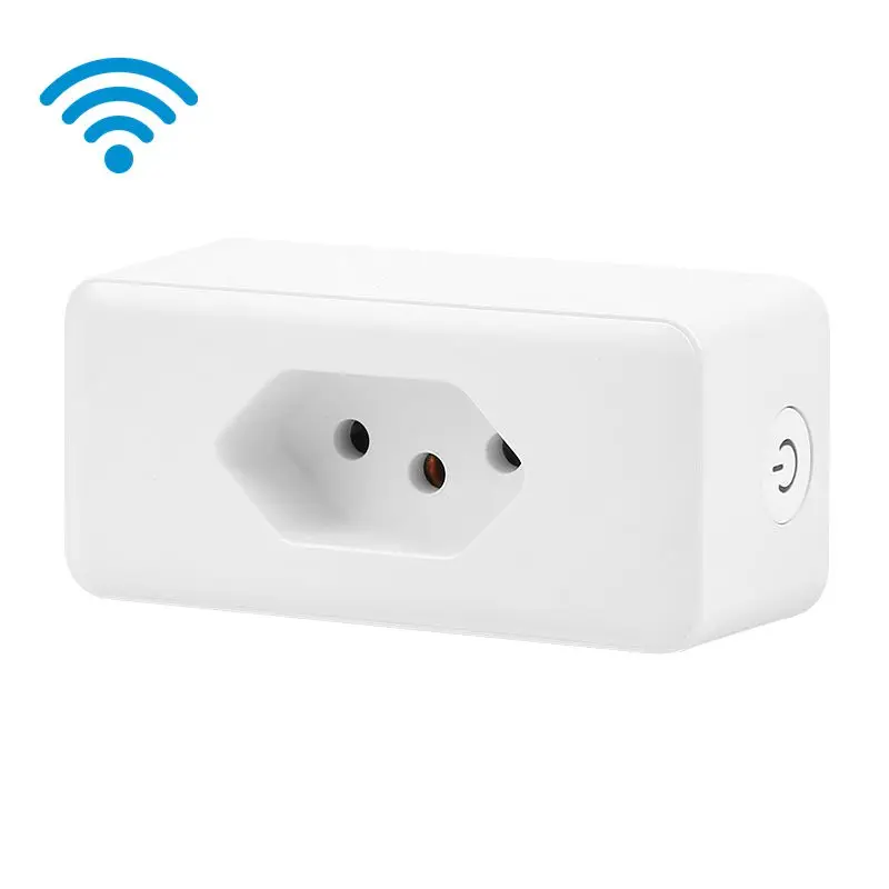 Новое поступление 2021, умная вилка с Wi-Fi, приложение Tuya Smartlife и голосовым управлением, вилка бразильского смарт-монитора энергии 10 А