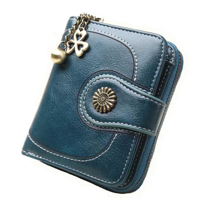 Fashionable Women Retro  Purse Casual Leather Short Mini Card Wallet For Women