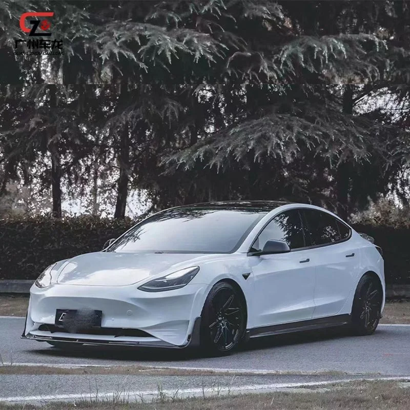 Hot Selling Carbon Fiber Car Bodykit For Tesla Model 3 2018-2022 modified CMST Front Bumper Front Lip Car Bumpers