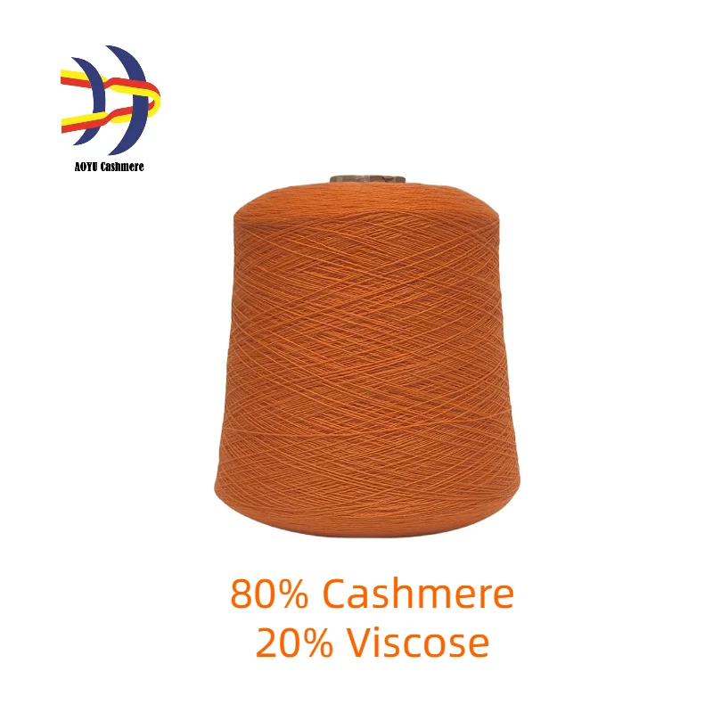 80% Cashmere 20% Viscose 2/25Nm Anti-pilling Italian brand pure cashmere blended yarn