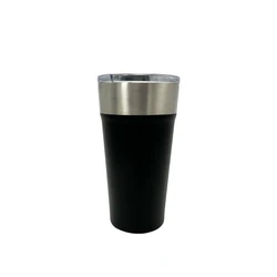 Double wall BPA free stainless steel pint vacuum insulated straw lid beer tumbler bottom with opener