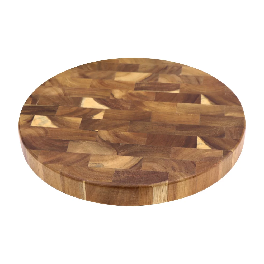 Round Acacia Wood Cutting Board Wooden Chopping Blocks End-grain Serving Boards Wooden Board for The Kitchen