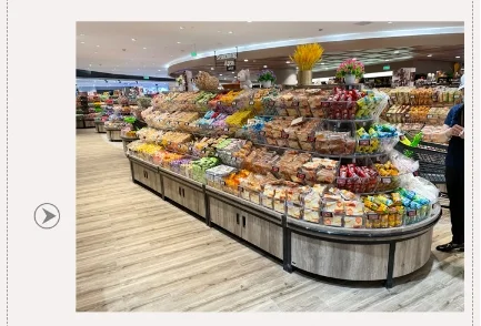 The fourth floor supermarket bulk food display cabinet in the island casual bulk dried fruit snack cabinet promotion desk