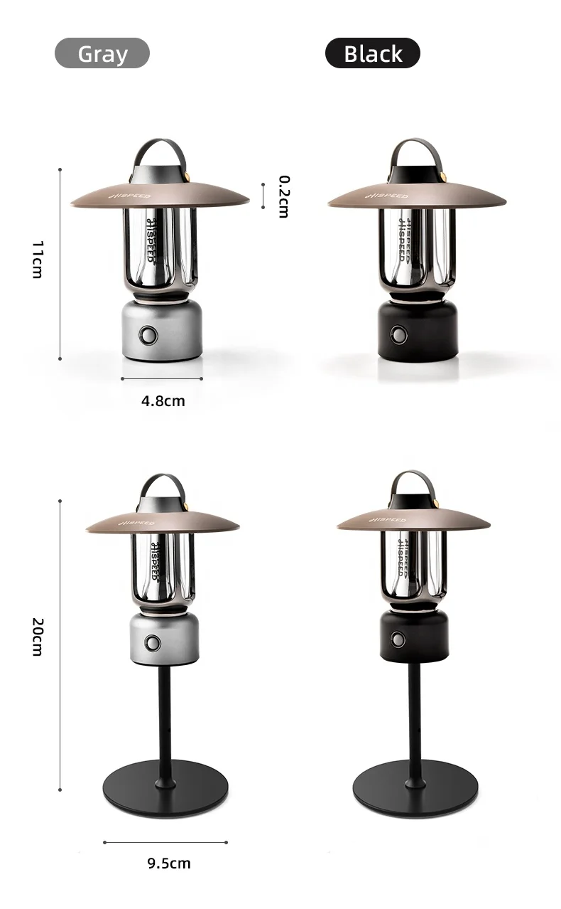 HISPEED Mini Portable Folding Camping Lantern 2.5W Telescopic Camping Outdoor Usb Rechargeable Light for Camping