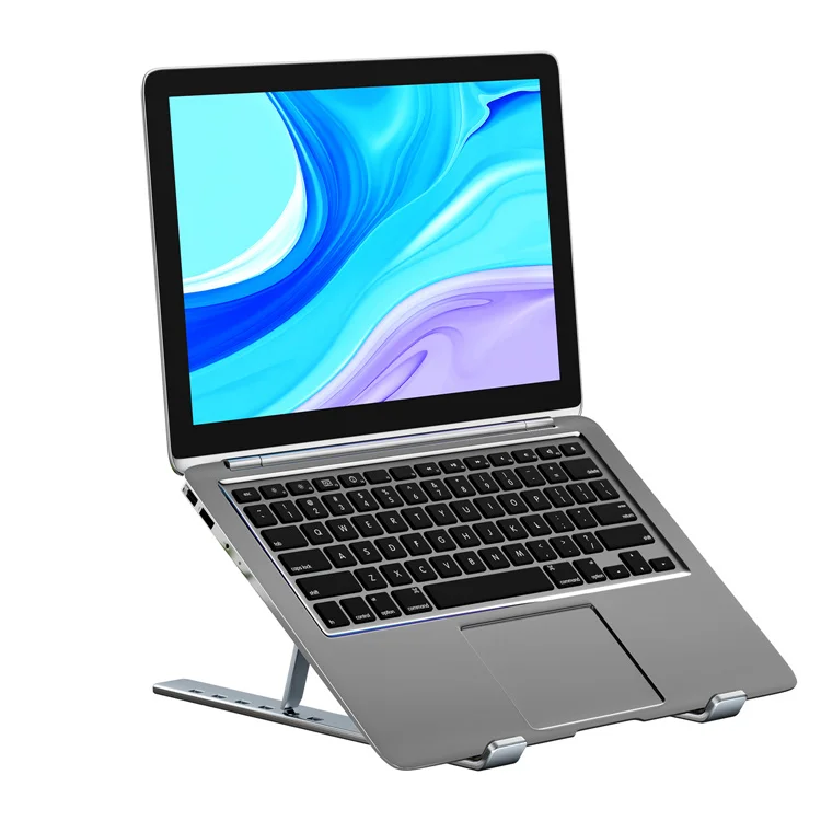Portable flexible foldable abs notebook laptop stand adjustable heigh folding laptop stand creative abs of plastic
