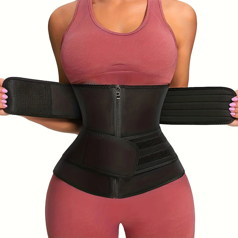 Manufacturer Wholesale Waist Trainer Girdle Waist Training Exercise Yoga Fitness Belt with Zipper Buckle Belt Waistband