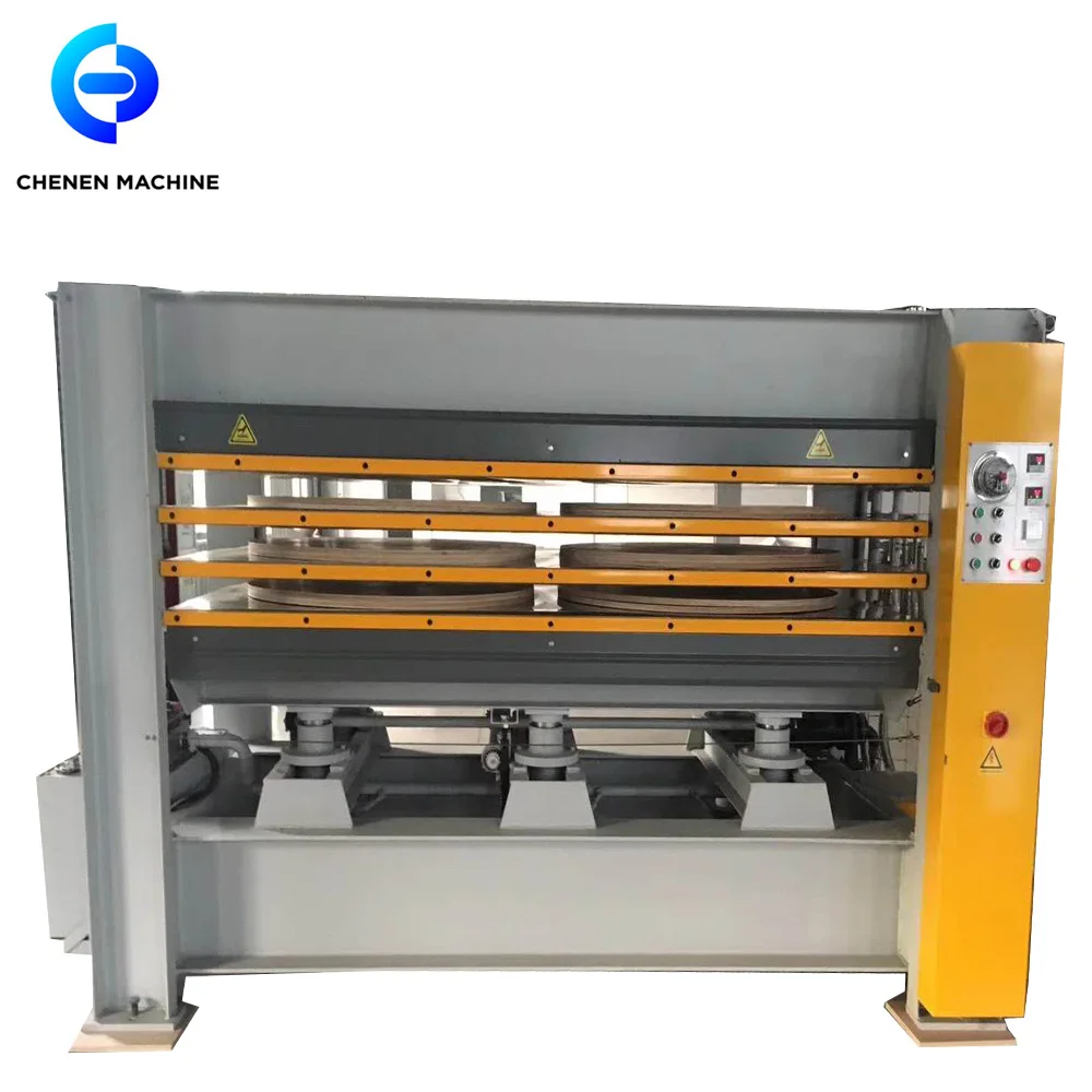3 layer hydraulic automatic plywood veneer door making hot press machine