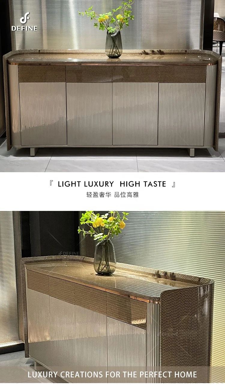 New design luxury wooden high glossy painting  storage cabinet sideboard for sale